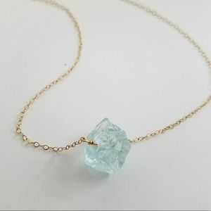 Aquamarine & 14k Gold Tranquility Necklace